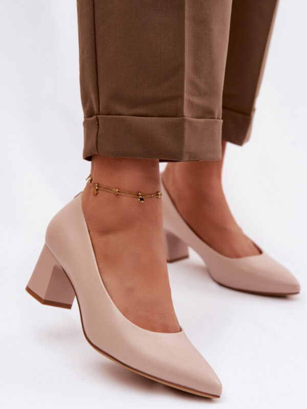 Czółenka Model Sergio Leone PB413 Cream Pink - Step in style