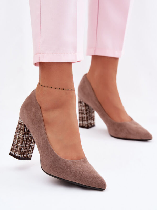 Czółenka Model Sergio Leone PB216 Light Brown Zamsz - Step in style