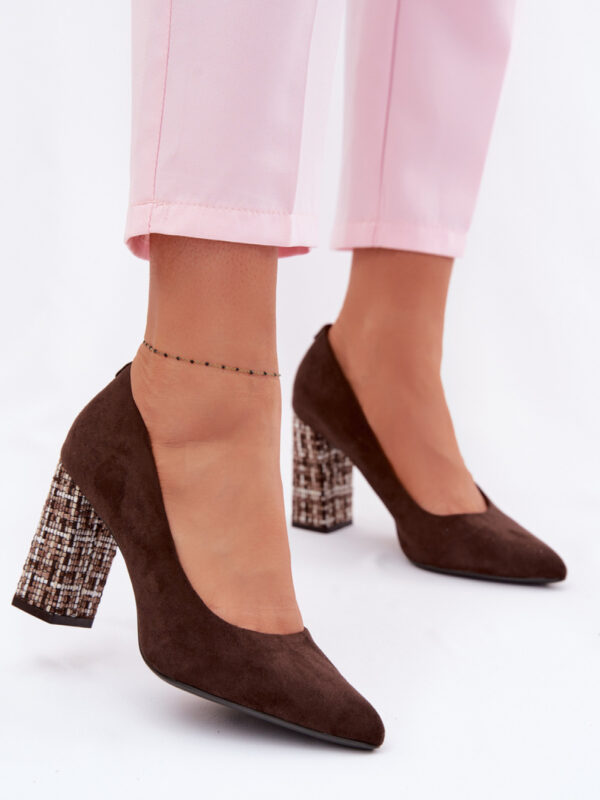 Czółenka Model Sergio Leone PB216 Czekolada Zamsz - Step in style
