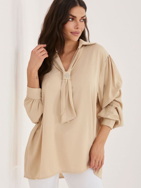Bluzka Model IT-BZ-28913-1.92 Beige - Factory Price