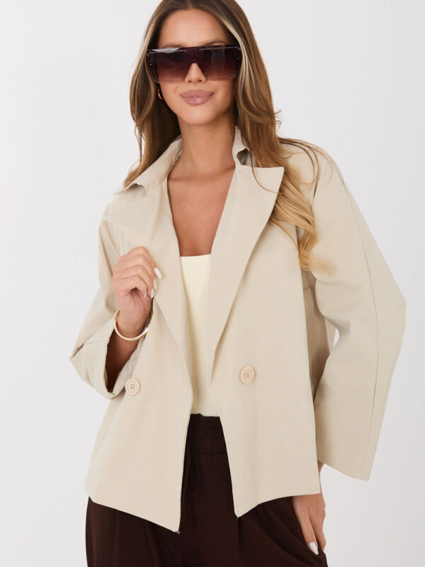 Płaszcz Damski Model IT-KR-FL8897KSM.02 Beige - Rue Paris