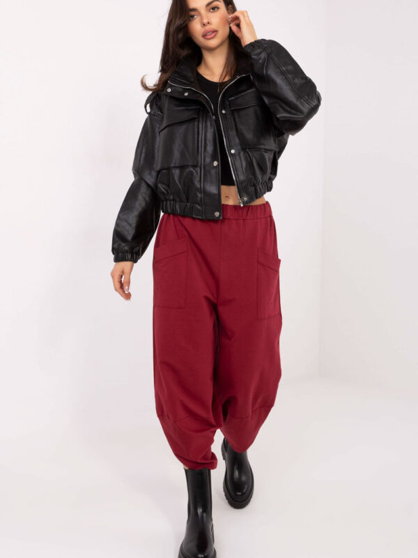 Spodnie Dresowe Model RV-DR-9719-1.22 Bordo - Rue Paris