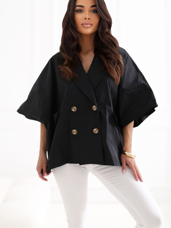 Płaszcz Damski Model IT-KR-FL10153KSM.86 Black - Rue Paris