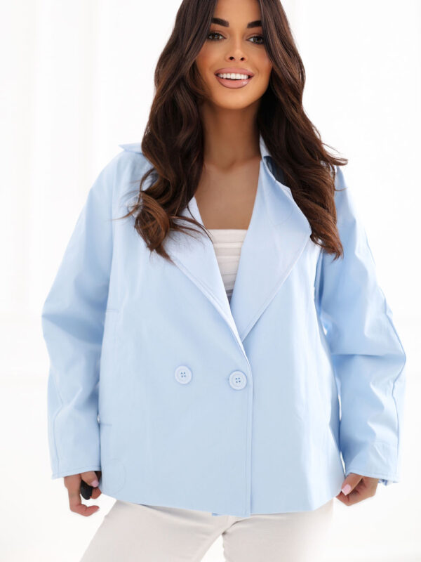 Płaszcz Damski Model IT-KR-FL8897KSM.00 Light Blue - Rue Paris