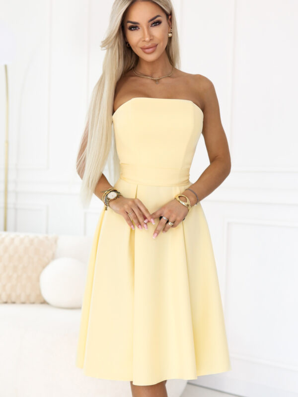 Sukienka Model Vivienne 641-3 Pastelowy żółty - Numoco