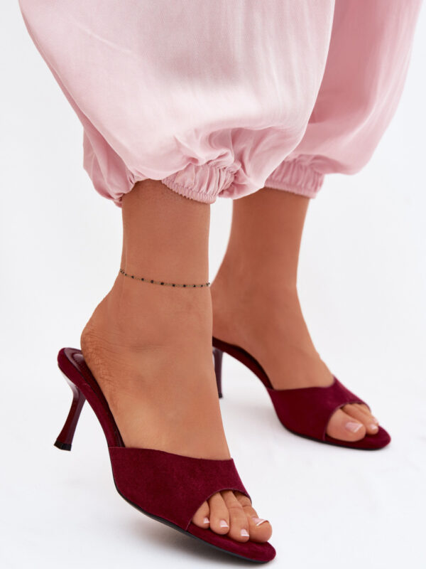 Sandał Klapki Model Melissea XL-19 Bordo Zamsz - Step in style