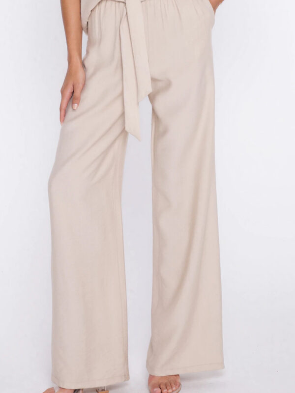 Spodnie wide leg SD135 Beige - Nife