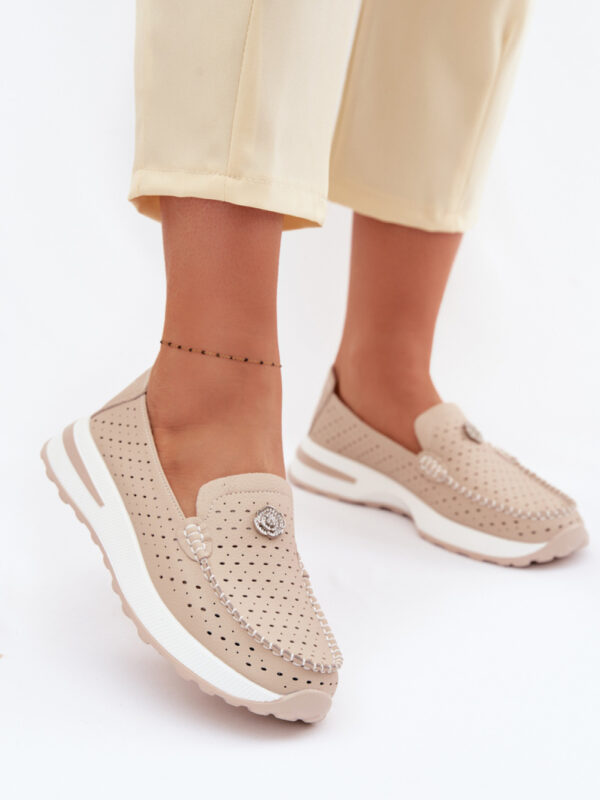 Mokasyny Model Kemela 25PB32-8663 beige - Step in style