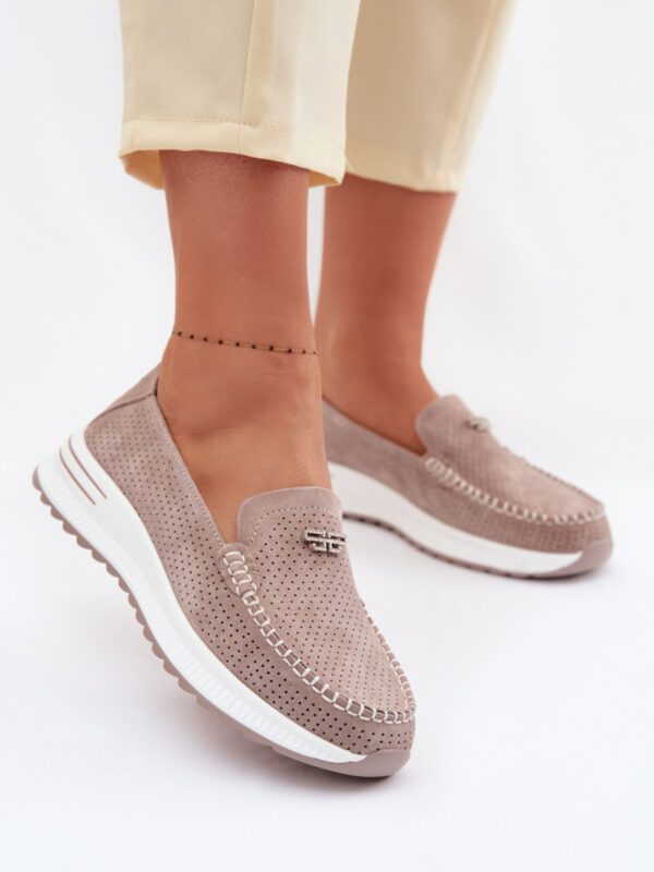 Mokasyny Model Demela 26PB32-9793 Dark Beige - Step in style