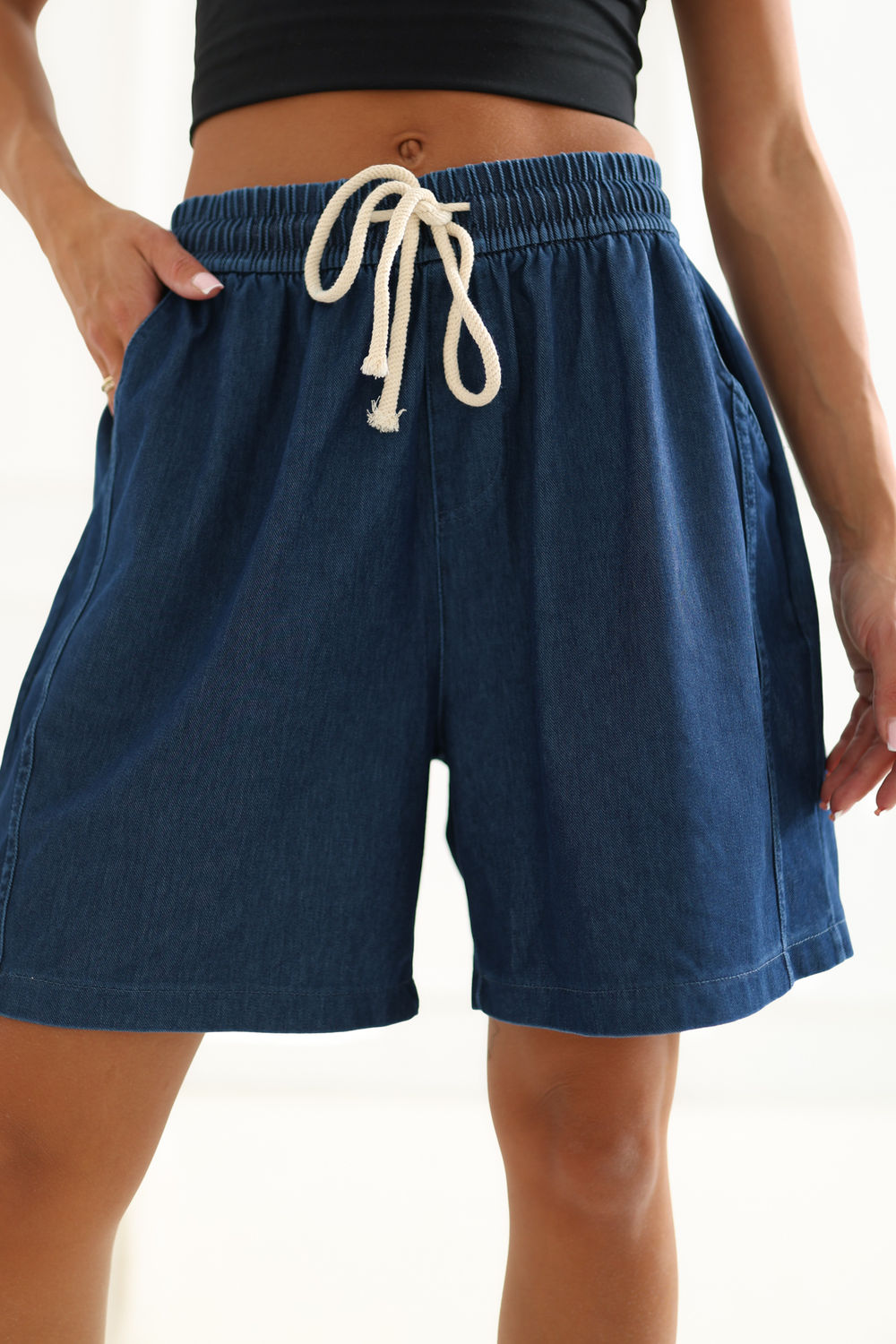 Szorty Damskie Model IR-SN-YV293.08 Dark Blue - Italy Moda