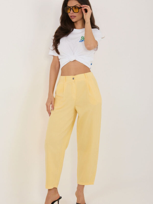 Spodnie Damskie Model IT-SP-FL8916-1.60 Light Yellow - Rue Paris