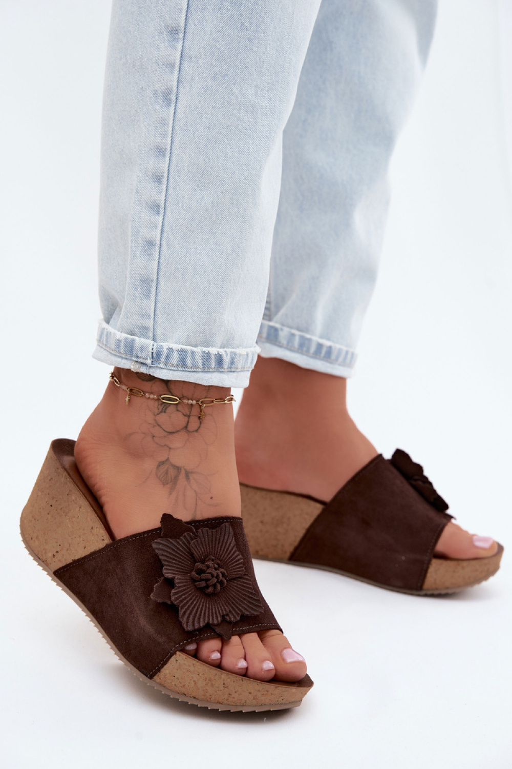 Sandał Klapki Model Zazoo 40312 Czekolada - Step in style