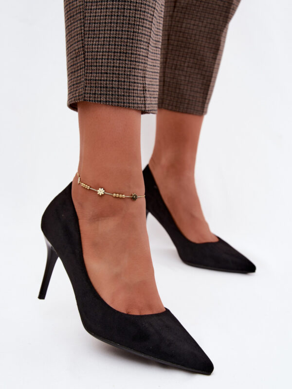 Szpilki Model Tropessa LE185 Black Zamsz - Step in style