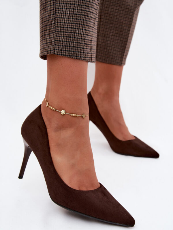 Szpilki Model Tropessa LE185 Czekolada Zamsz - Step in style
