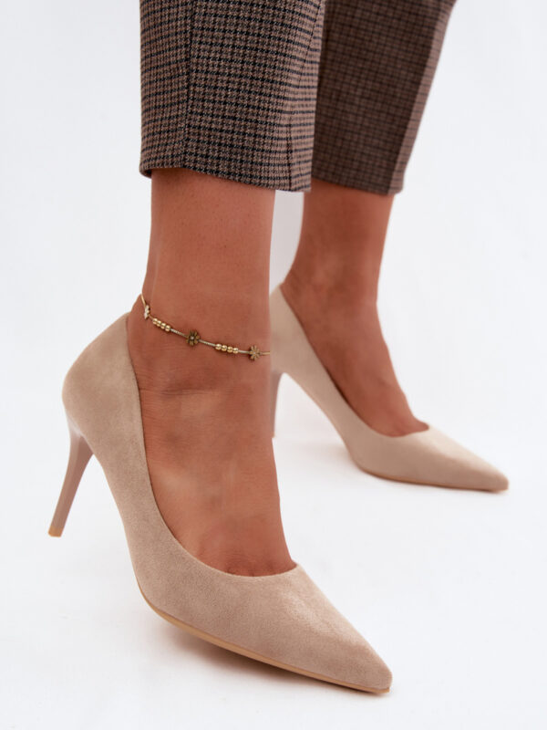 Szpilki Model Tropessa LE185 Beige Zamsz - Step in style