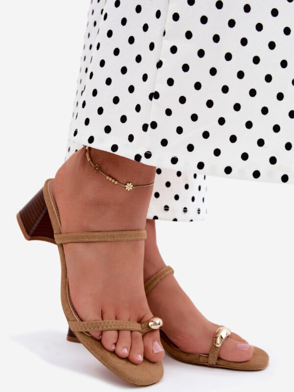 Sandał Klapki Model Verbena 22-391 Khaki - Step in style