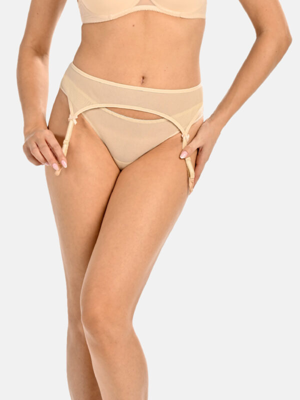 Gorsety, body, pasy Pas do pończoch Model Ella 228 Beige - Teyli
