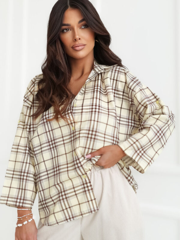 Koszula Damska Model IT-KS-16567.01 Light Yellow - Italy Moda