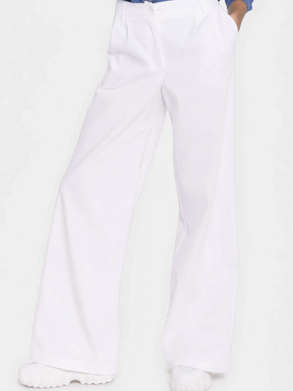 Spodnie Jeansowe spodnie wide leg SD141 White - Nife