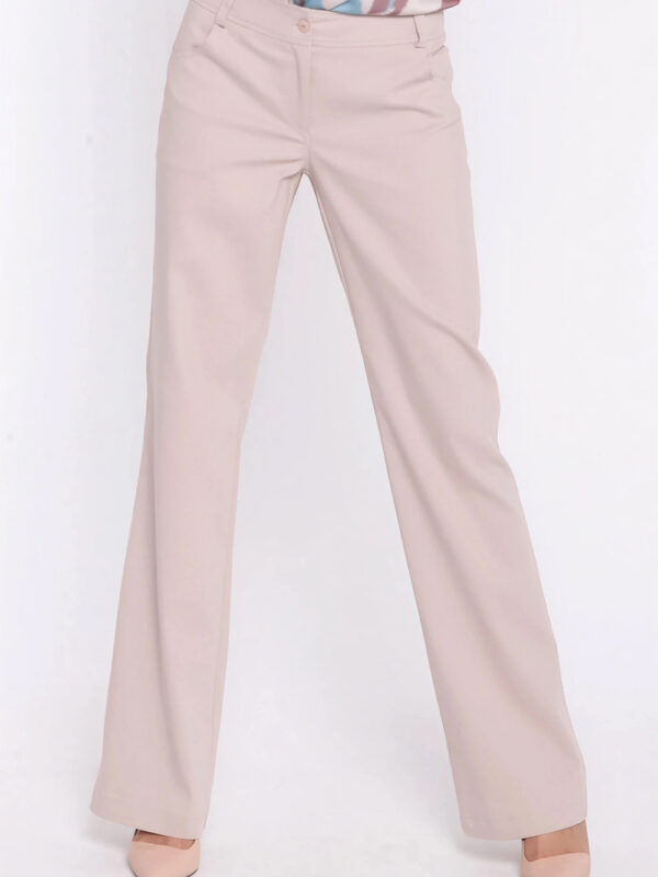 Spodnie Jeansowe spodnie bootcut SD140 Beige - Nife