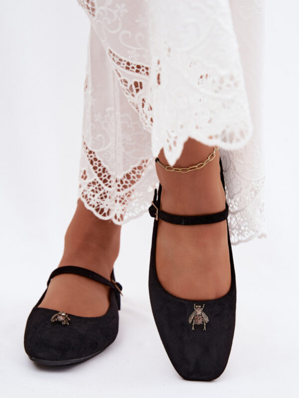 Baleriny Model Pinea 6672 Black Zamsz - Step in style