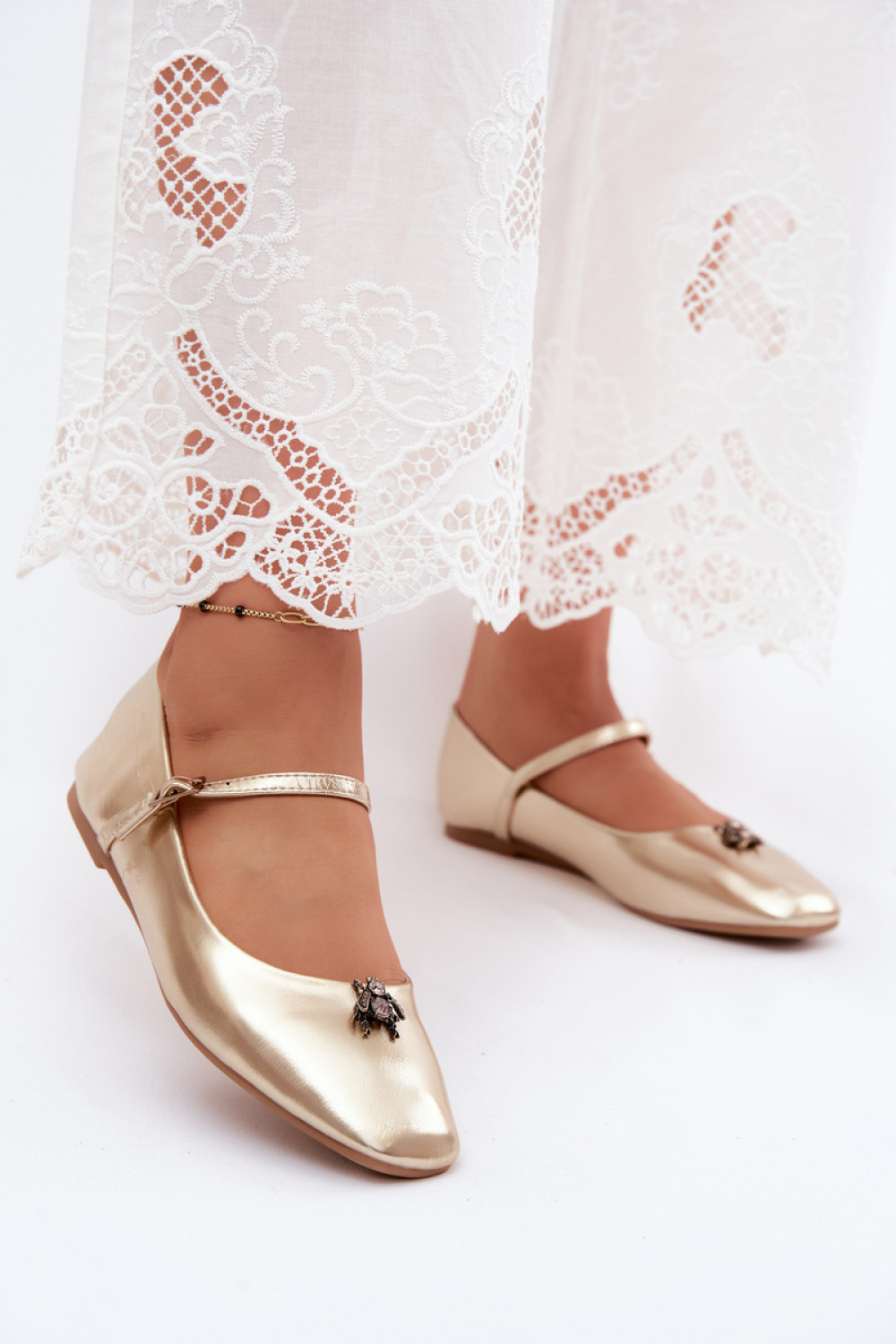 Baleriny Model Pinea 6672 Gold - Step in style