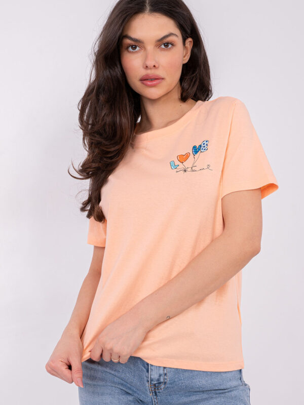 Tshirt Damski Model D12022M02844A Brzoskwinia - Factory Price