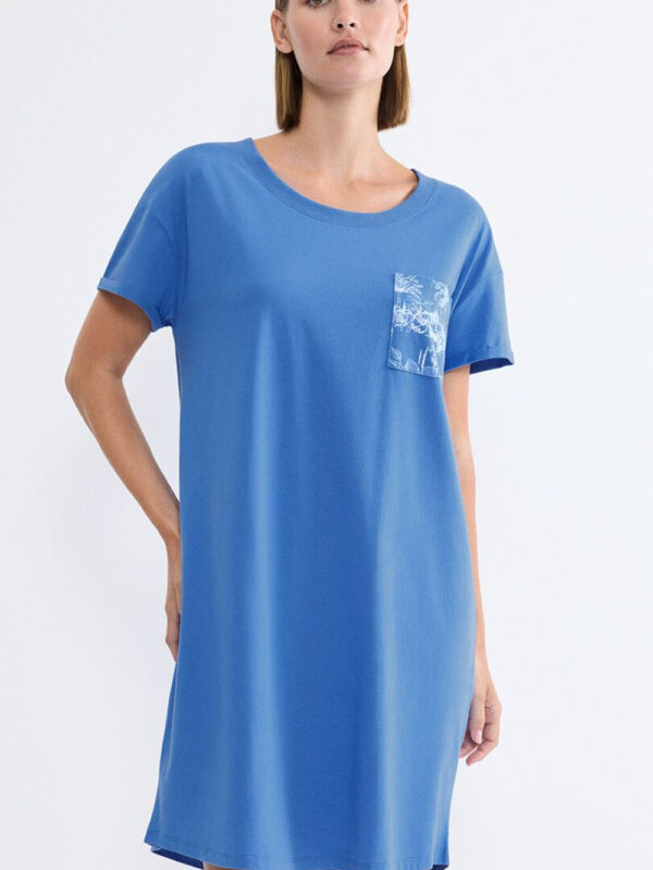 Koszulka nocna Koszula Nocna Model NIGHTDRESSES 10225066-005J 230968 Blue - Triumph