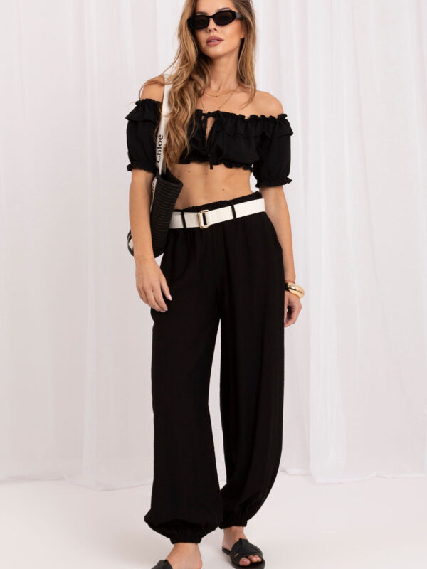 Spodnie Damskie Model IT-SP-10368.34 Black - Rue Paris