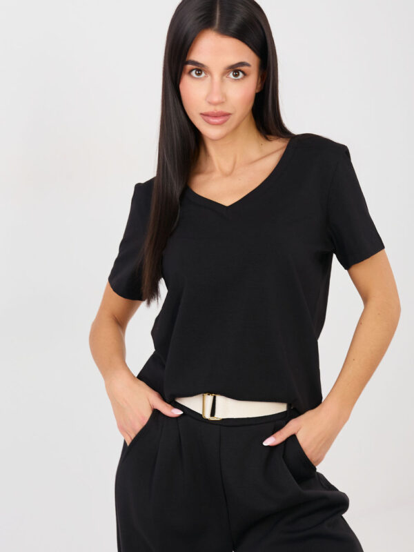 Tshirt Damski Model RV-TS-A1095.33 Black - Rue Paris