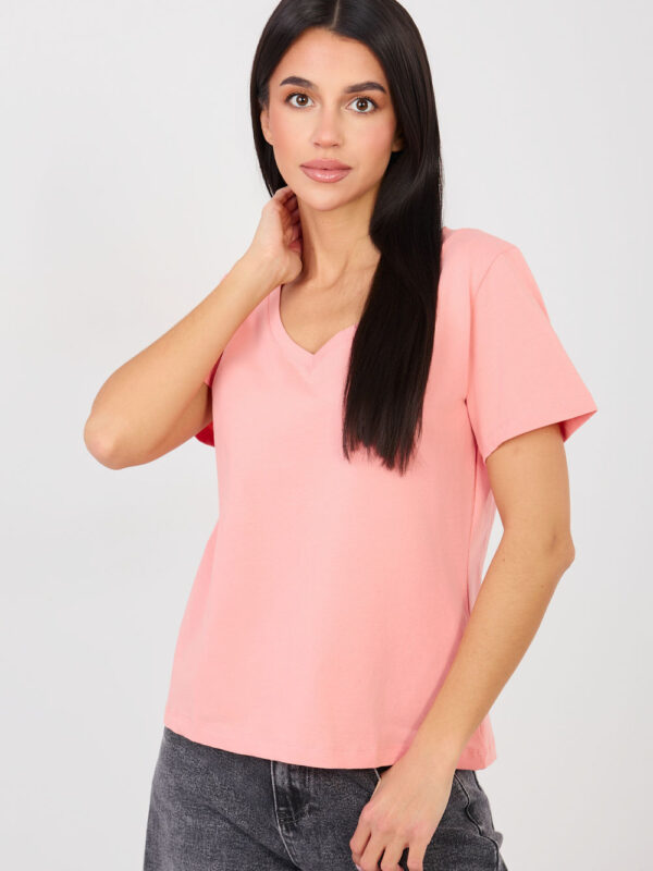 Tshirt Damski Model RV-TS-A1095.33 Brzoskwinia - Rue Paris