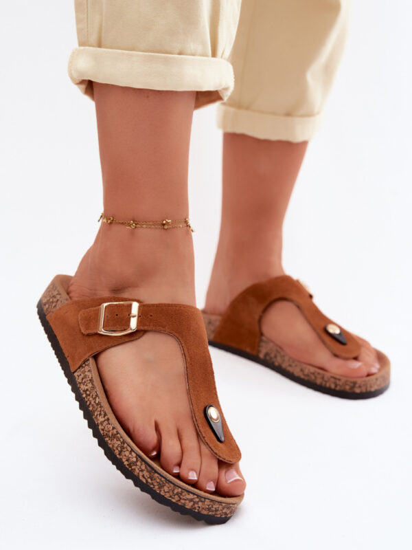 Sandał Japonki Model Honey 26SD21-101 Camel - Step in style