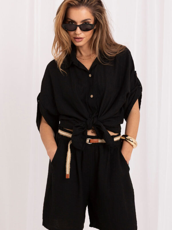 Koszula Damska Model MI-KS-6537.74P Black - Italy Moda