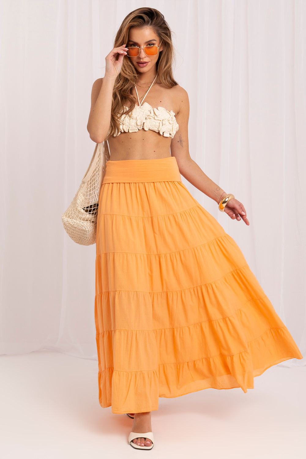 Spódnica Model IT-SD-FL9357MSL.56 Light Orange - Italy Moda