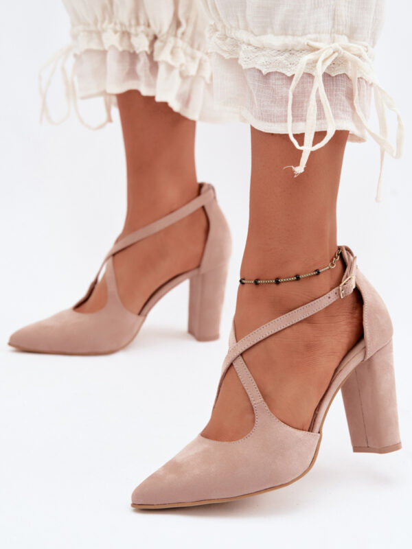 Czółenka Model Zazoo 1053 Beige Zamsz - Step in style