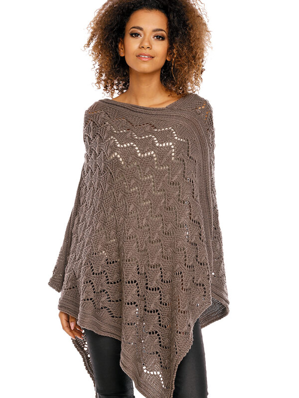 Sweter Poncho model 30012 Mocca - PeeKaBoo