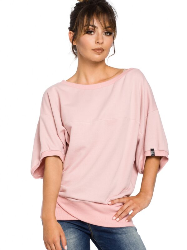 Bluza Damska Model B048 Powder Pink - BeWear