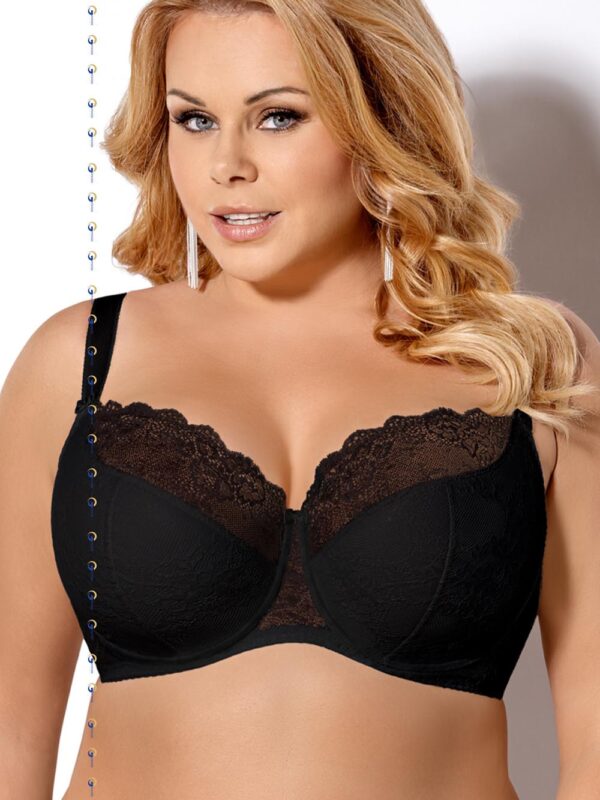 Biustonosz Soft Biustonosz Semi-Soft Model K357 Blanca Black - Gorsenia Lingerie
