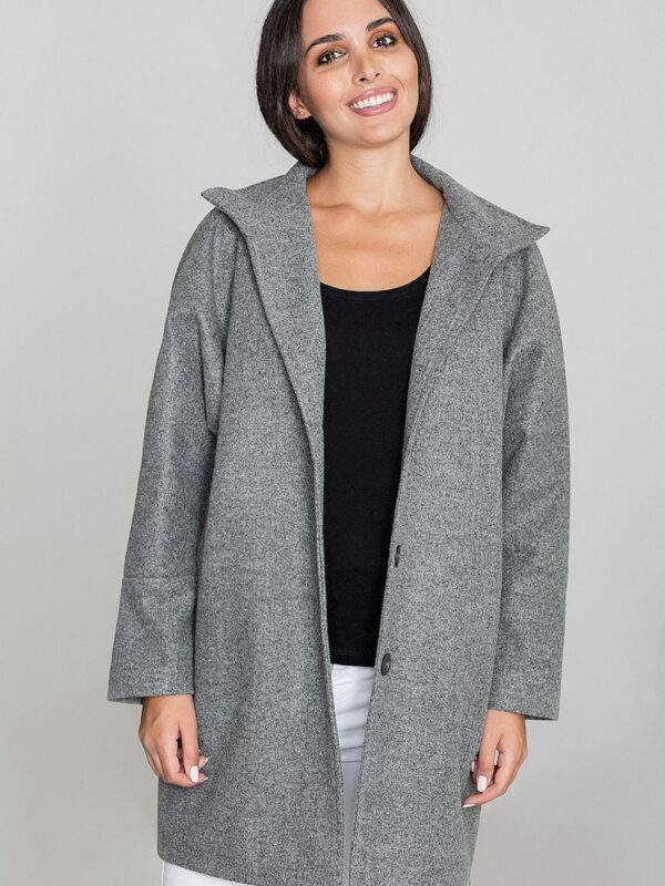 Płaszcz Damski Model M589 Grey - Figl