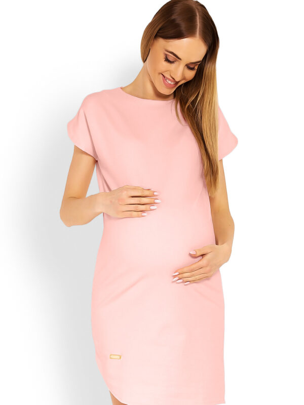 Sukienka Ciążowa Model 1629C Pink - PeeKaBoo