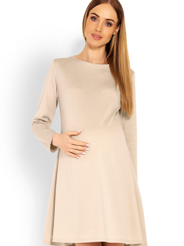 Sukienka Ciążowa Model 1359C Beige - PeeKaBoo