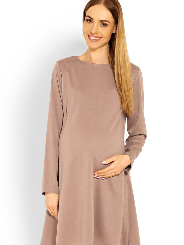 Sukienka Ciążowa Model 1359C Cappuccino - PeeKaBoo