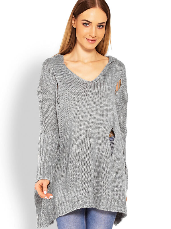 Sweter Damski Model 30055 Grey - PeeKaBoo