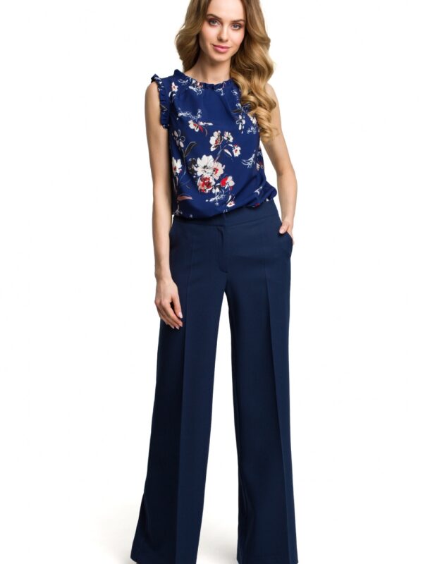 Spodnie Damskie Model MOE378 Navy - Moe