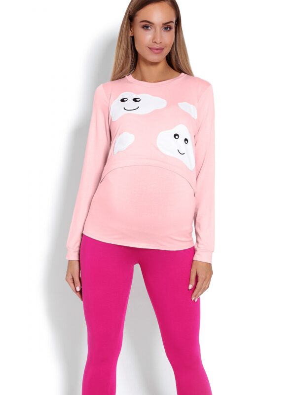 Piżama Damska Ciążowa Model 1679 Pink - PeeKaBoo