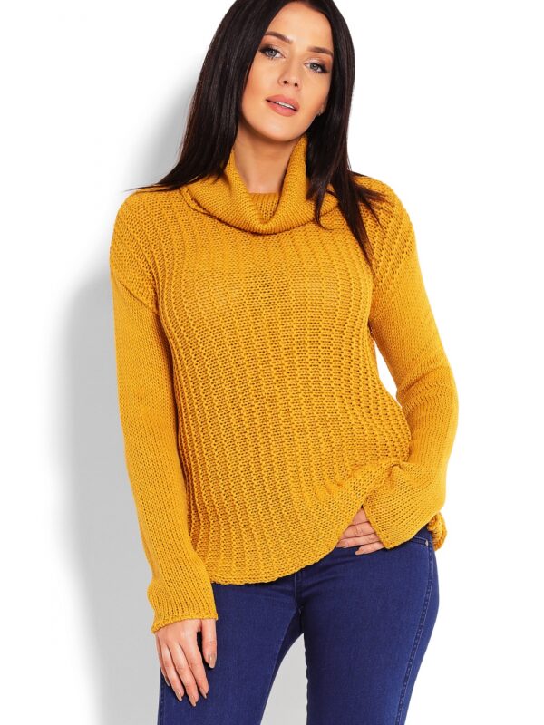 Golf Damski Model 70014 Musztard - PeeKaBoo