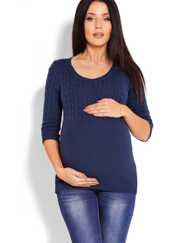 Sweter Damski Model 70008C Petrol Navy - PeeKaBoo