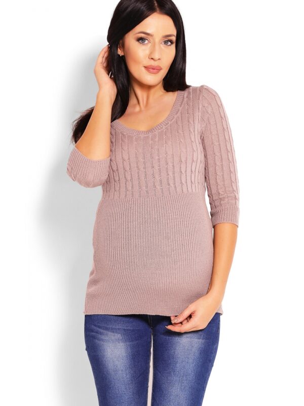 Sweter Damski Model 70008C Cappuccino - PeeKaBoo