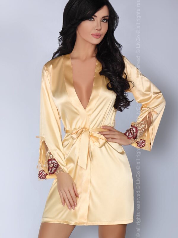 Szlafrok Model Parllie Gold - Livia Corsetti Fashion