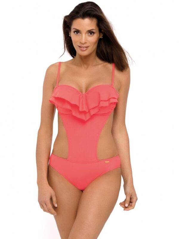 Jednoczęściowy strój kąpielowy Kostium kąpielowy Model Belinda Nectarine M-548 Nektarynka - Marko